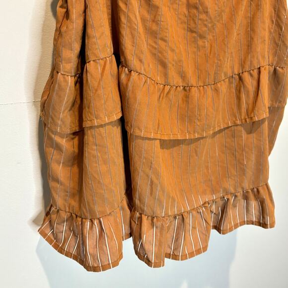 Line & Dot NWT Brown Striped Tiered Tank Top - size Large - Picture 3 of 7